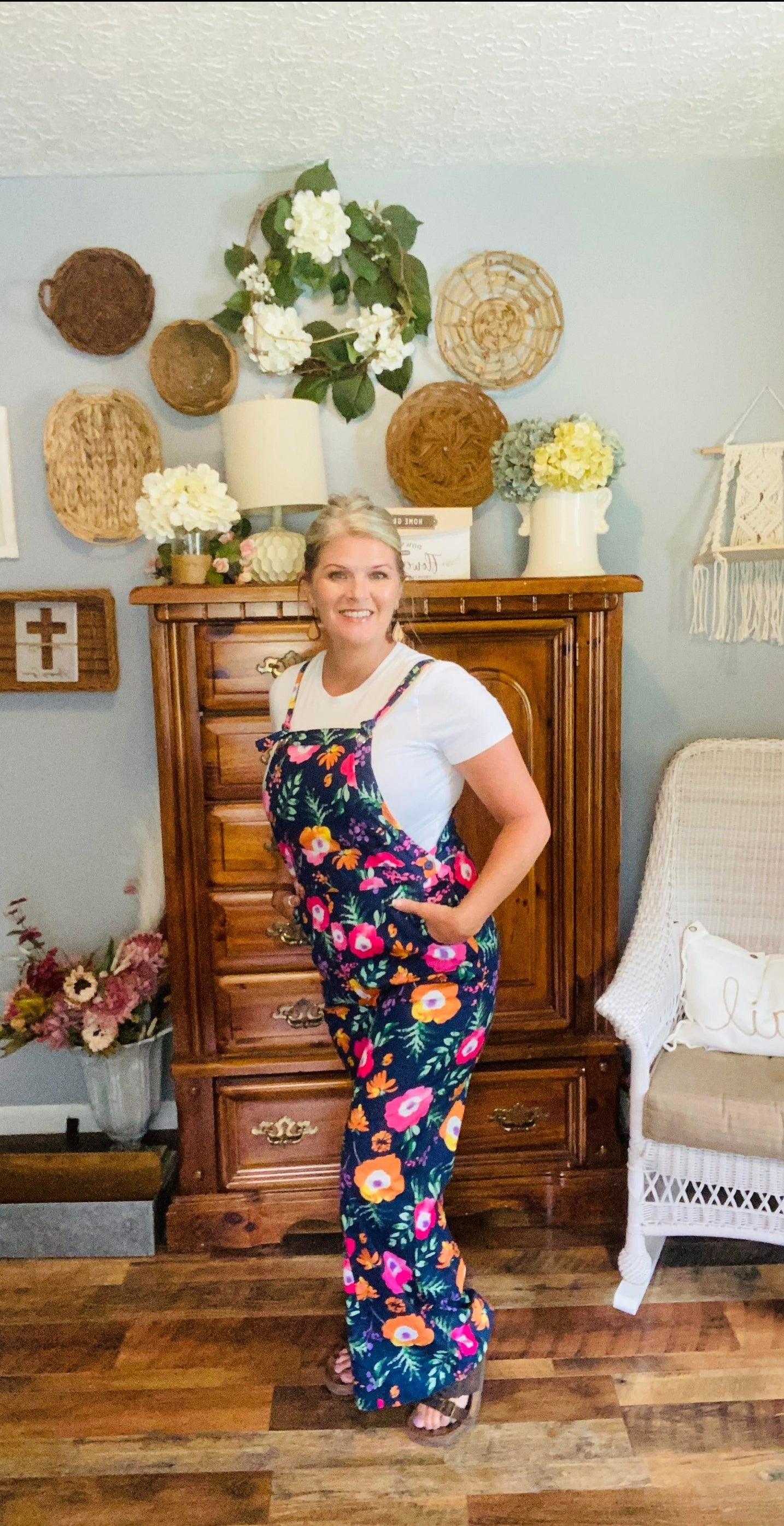 Floral Overalls