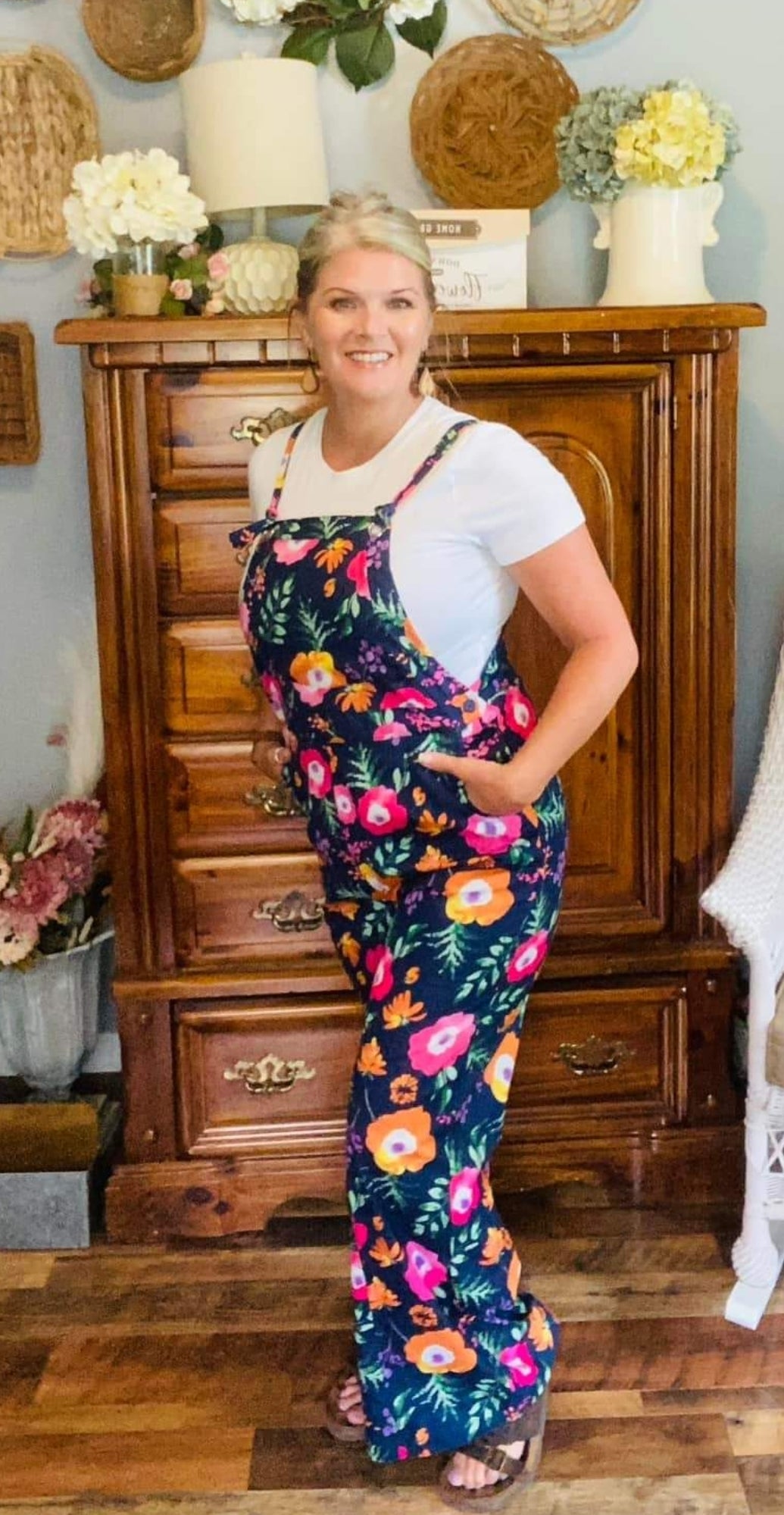 Floral Overalls
