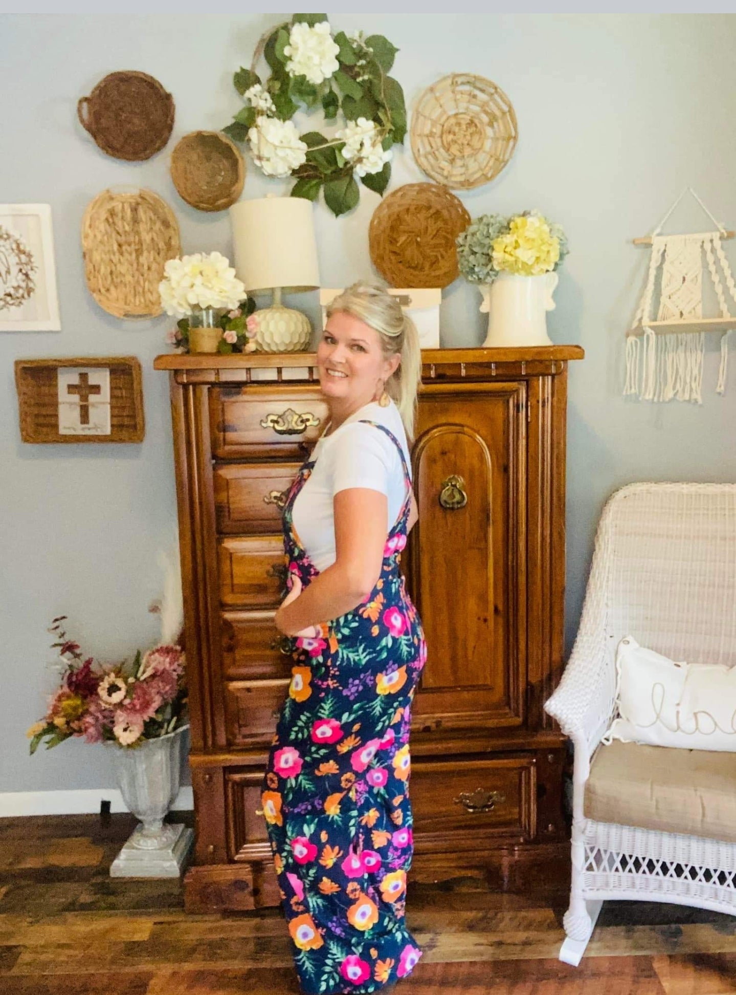 Floral Overalls