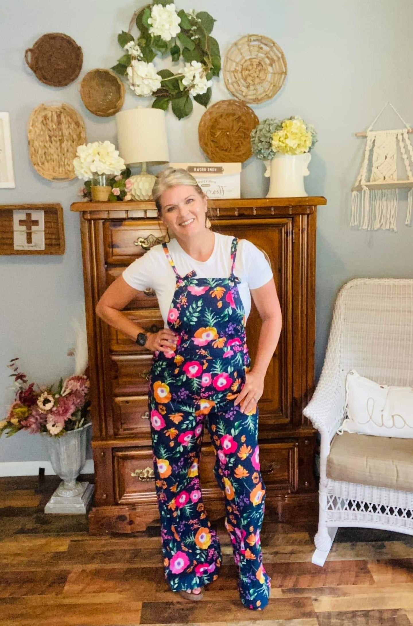 Floral Overalls