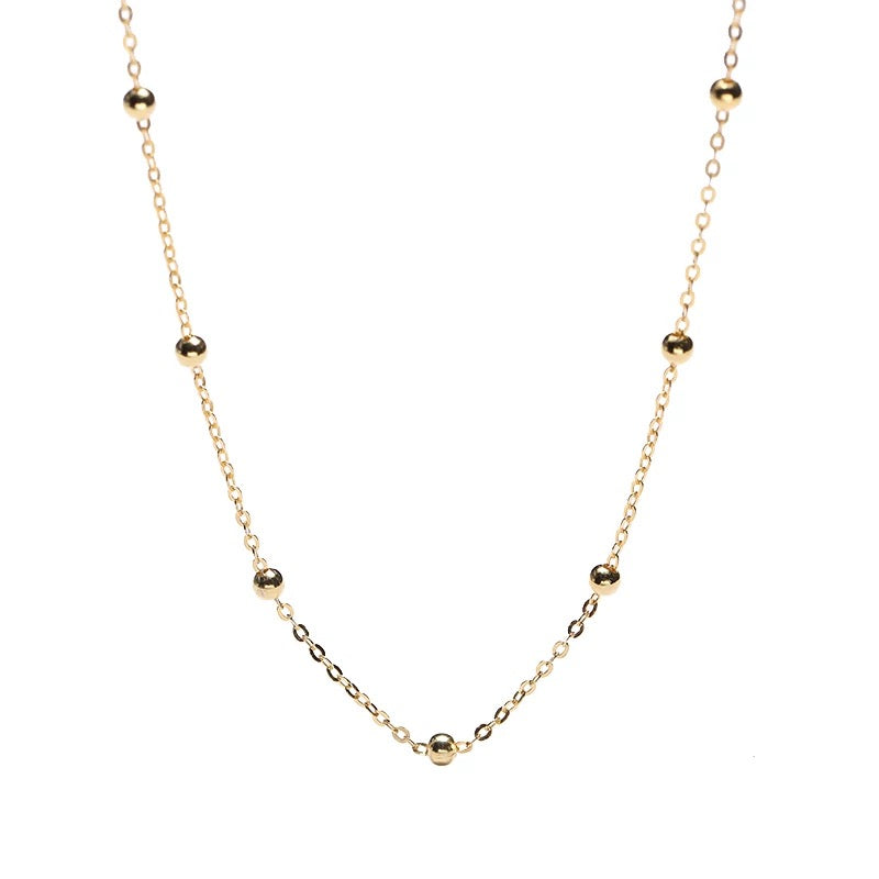 Dainty Bead Ball Necklace