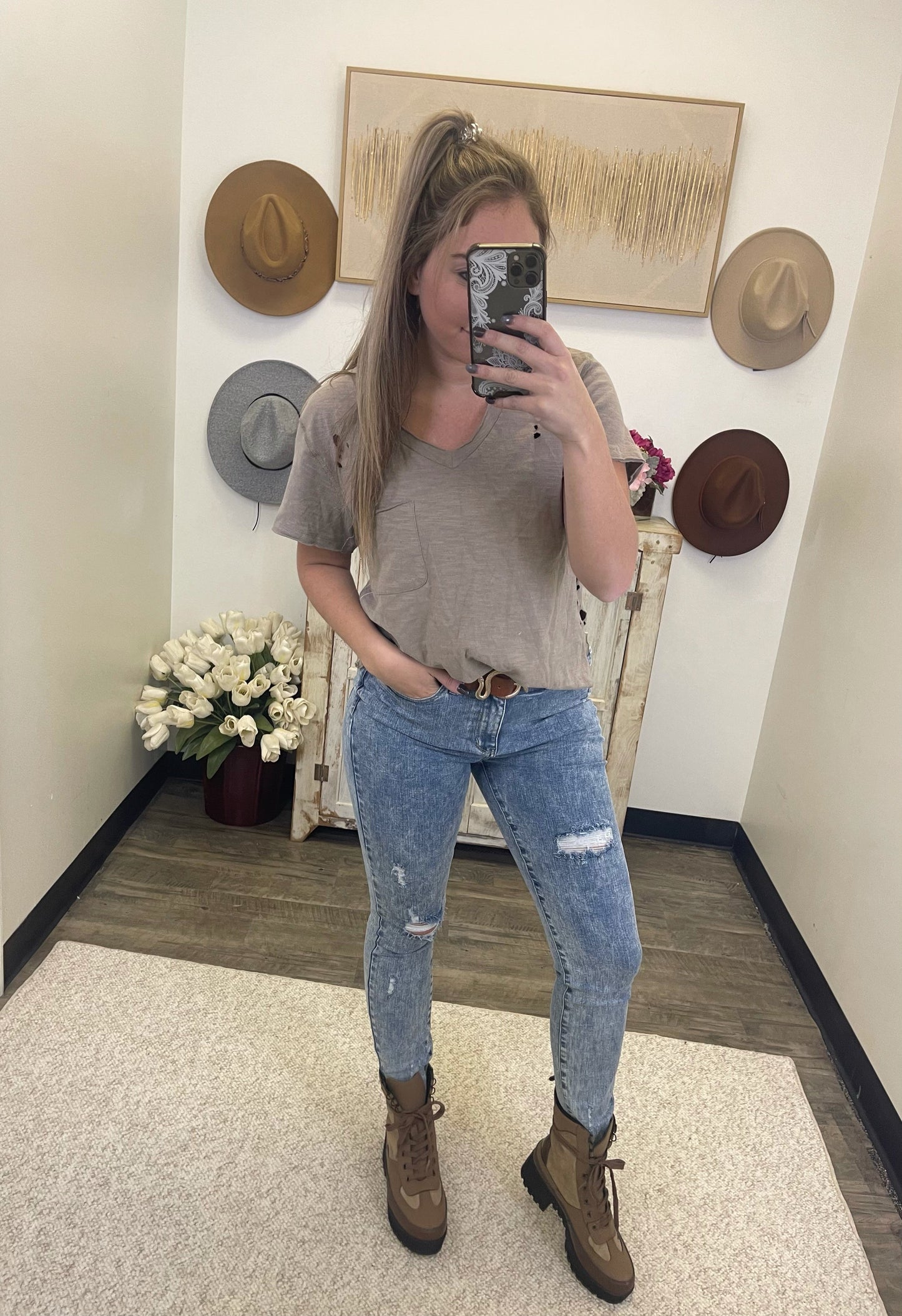 Distressed T Shirt
