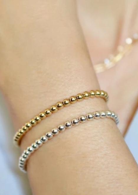 Stacked 14k Gold Filled Bead Bracelet