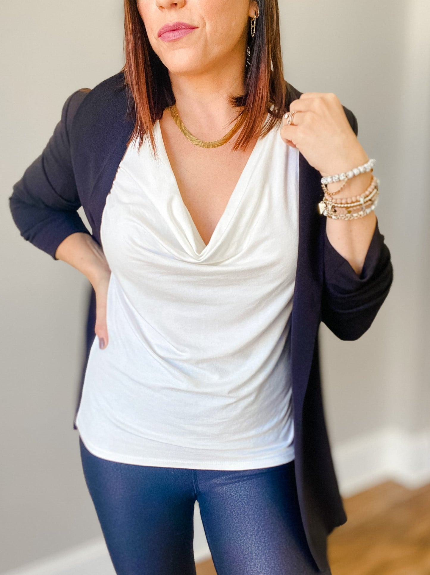 Drape Front Top