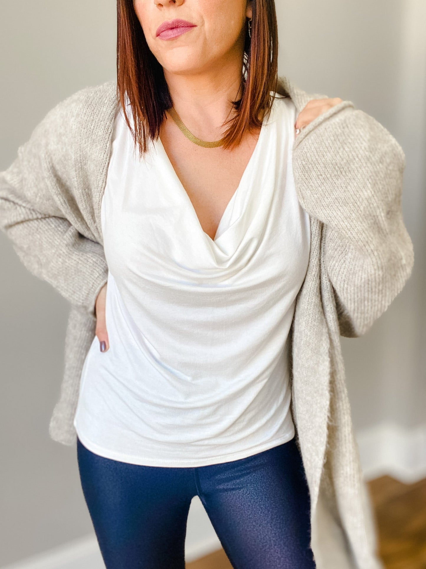 Drape Front Top