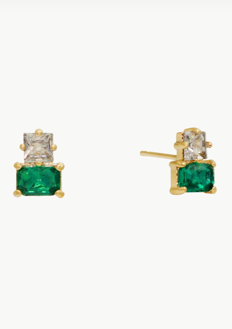 Emerald Stud Earrings
