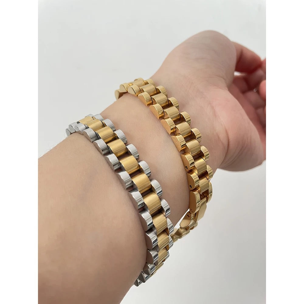 Time Stainless Steel Watch Band Bracelets