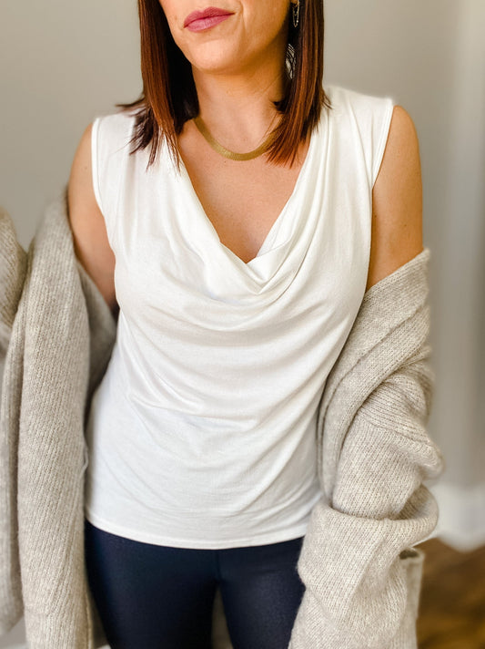 Drape Front Top