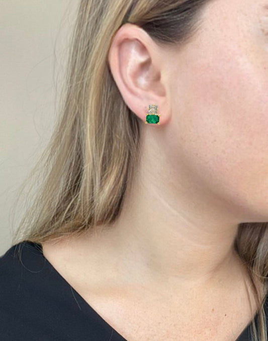 Emerald Stud Earrings