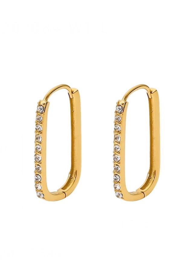 Sparkle 18k Gold Plated CZ Huggie Earrings