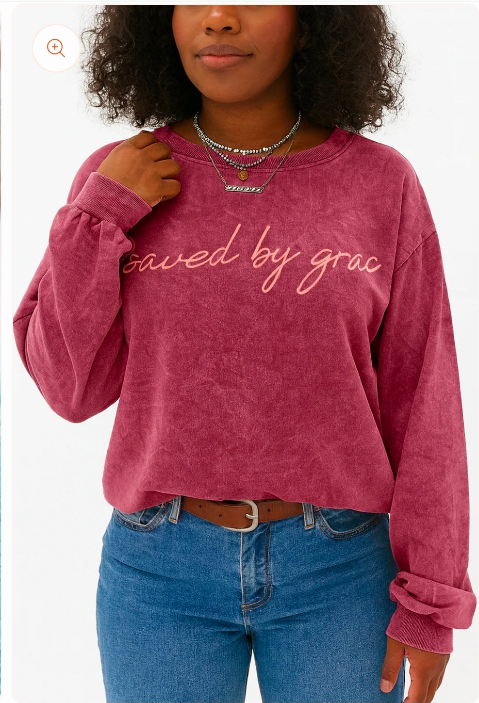Saved by Grace Embroidery Sweatshirt *multiple colors*