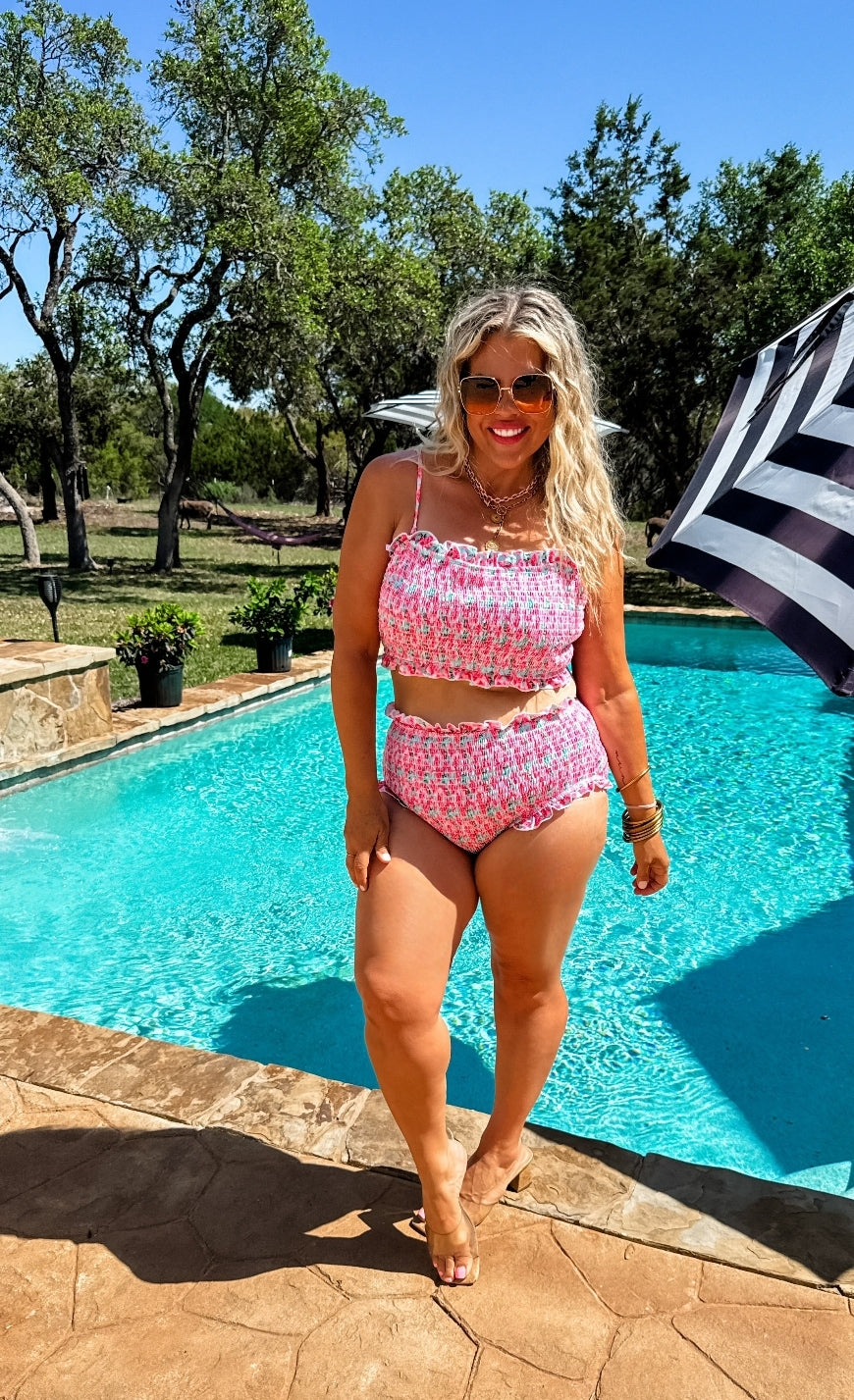 PREORDER- ISLAND VIBES- AMALFI BLOOMS SWIM SET