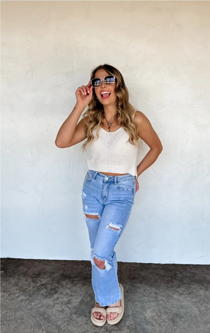 PREORDER- HAMPTONS TWIST BACK TANK