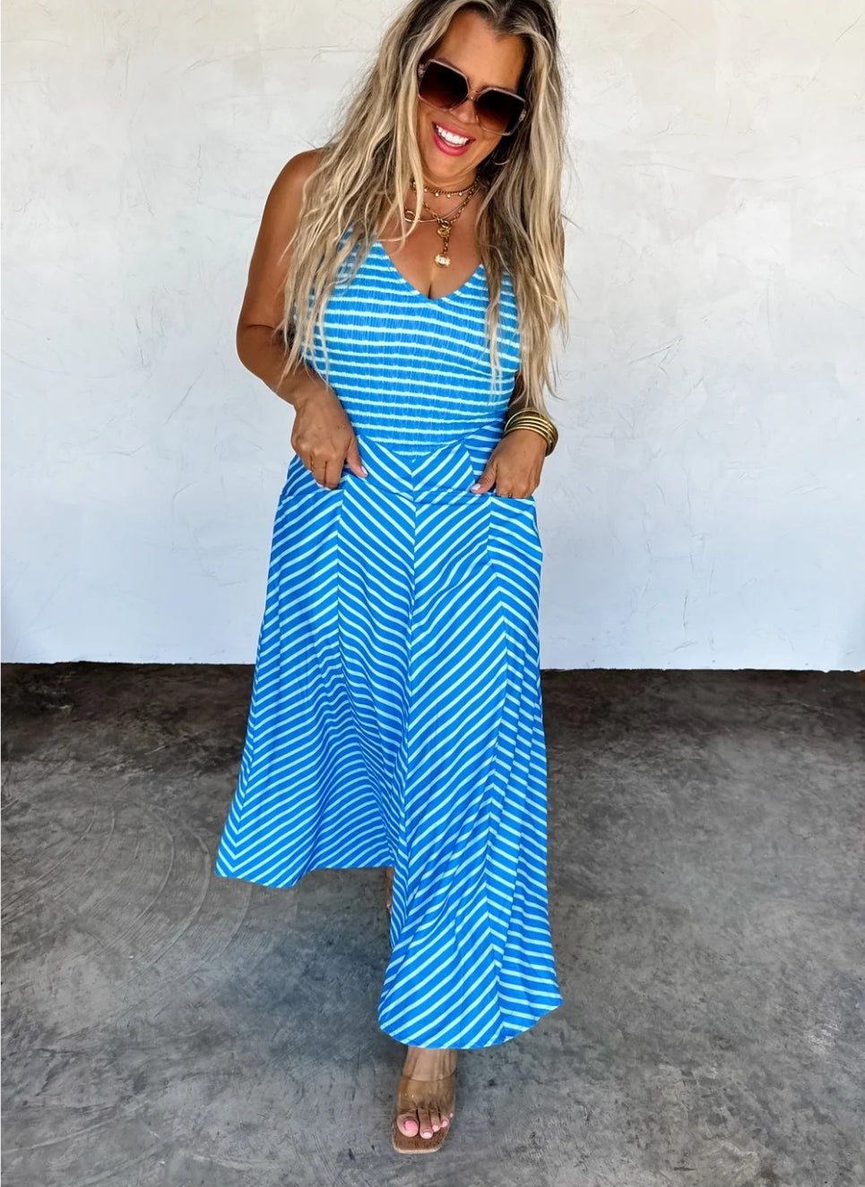 PREORDER- LUCIANA STRIPE DRESS