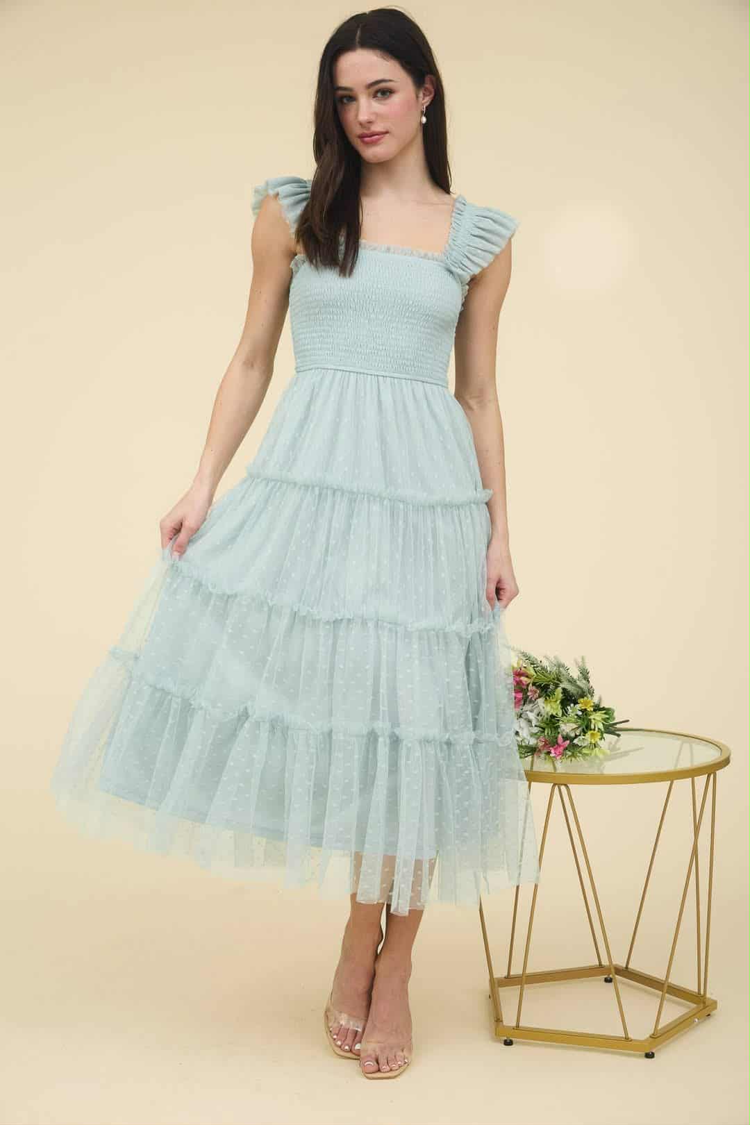 Tiered Tulle Dress