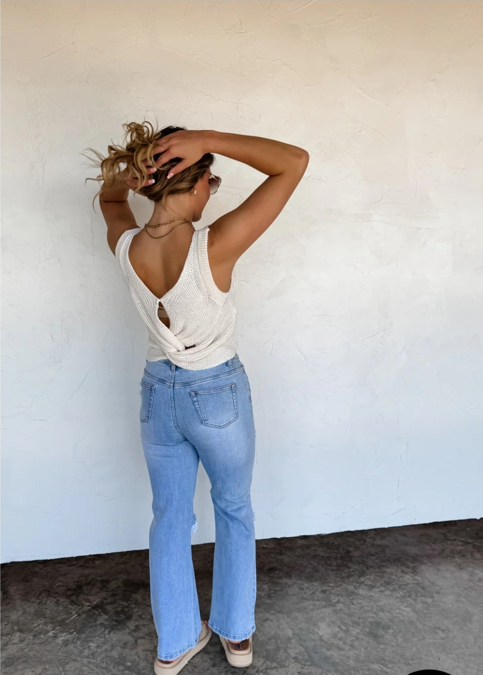 PREORDER- HAMPTONS TWIST BACK TANK