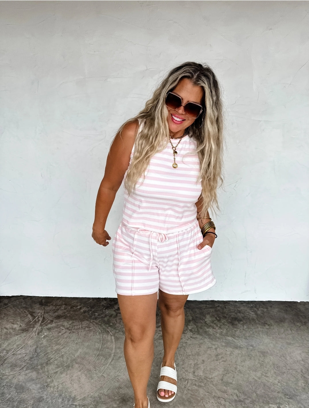 PREORDER- HAVEN STRIPE SHORTS (TOP SOLD SEPARATELY.)