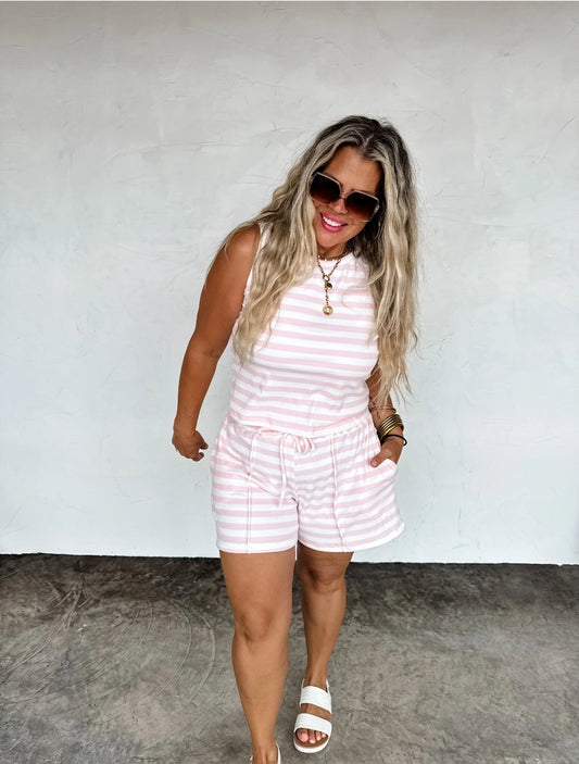 PREORDER- HAVEN STRIPE TANK TOP (SHORTS SOLD SEPARATELY)
