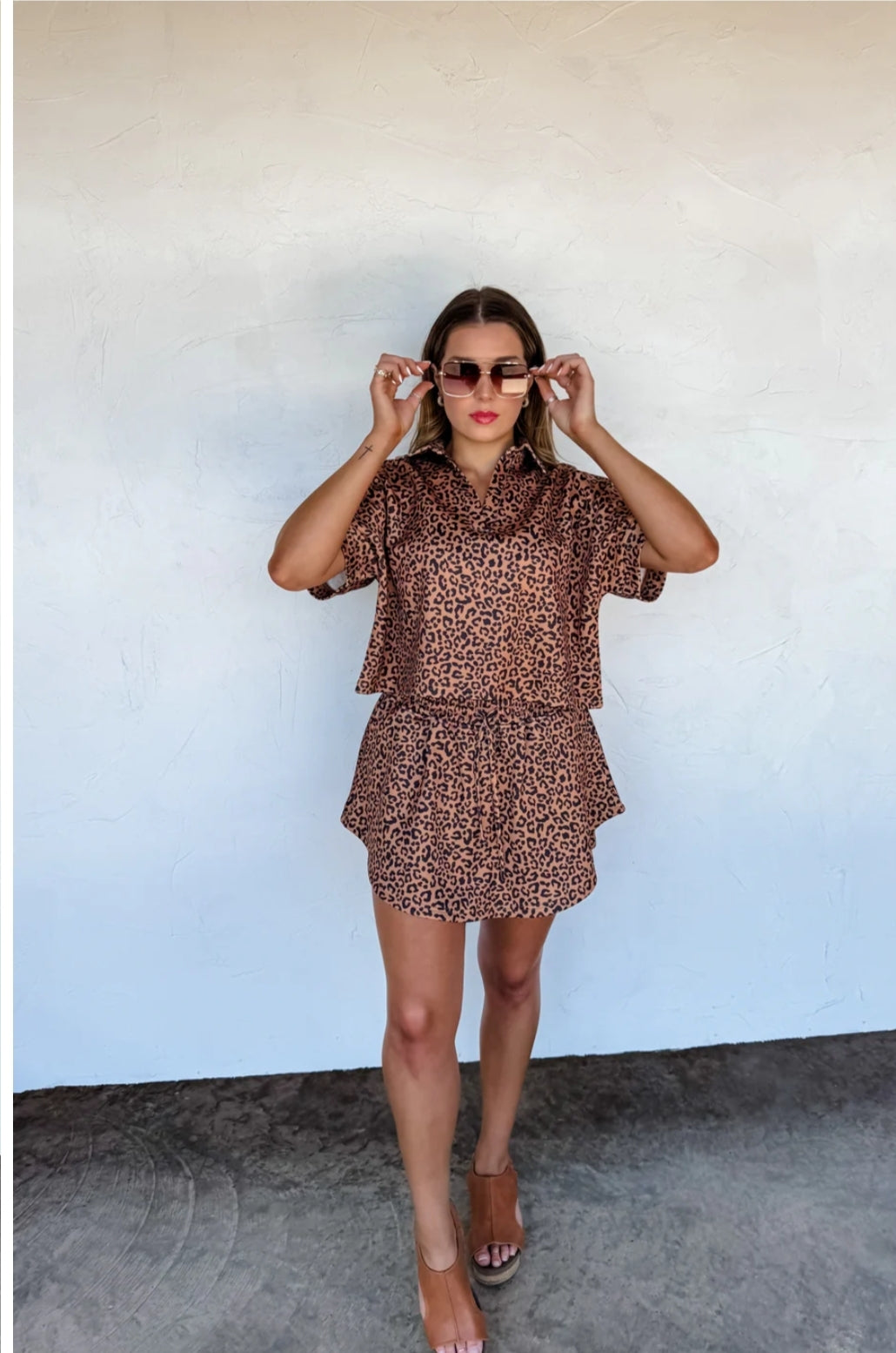PREORDER- HOT TO SPOT CHEETAH SKORT SET