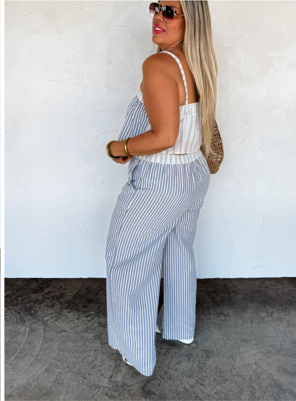 PREORDER- SEERSUCKER PANT SET