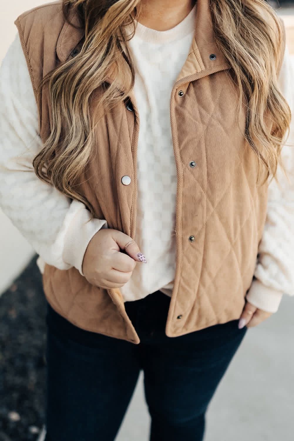 Plus Size Quilted Jacket
