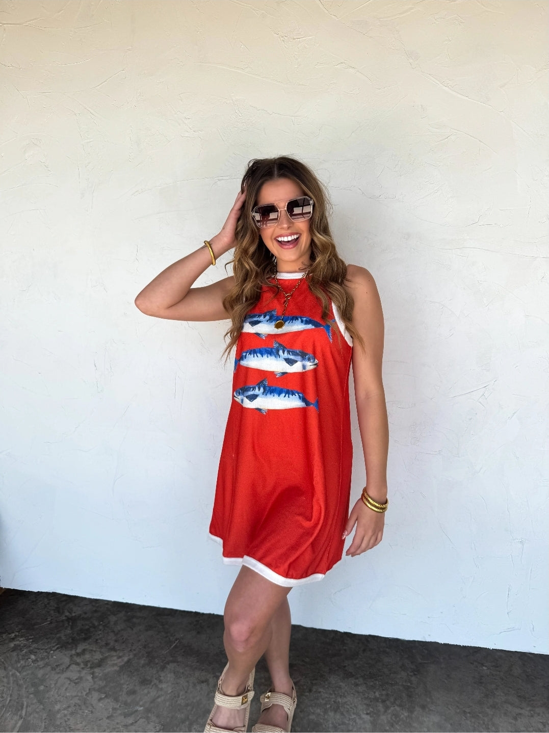 PREORDER- TROPIC LIKE IT’S HOT TERRY DRESS