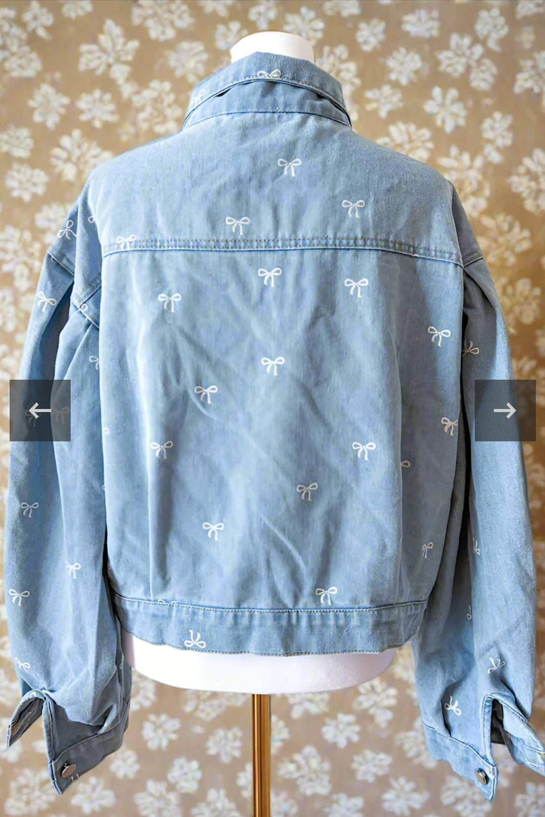 ETA 6/6 - Mandie Bow Print Denim Jacket