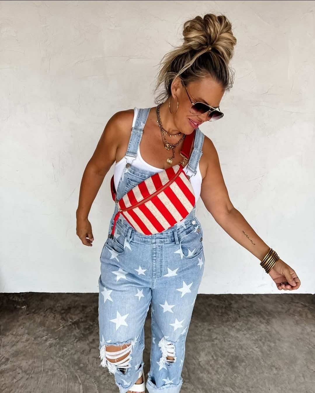 PREORDER- STRIPE TERRY BUM BAG