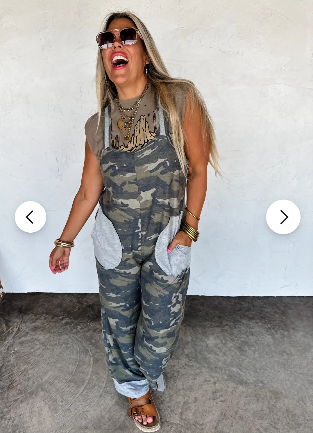 PREORDER- RICKI CAMO ROMPER