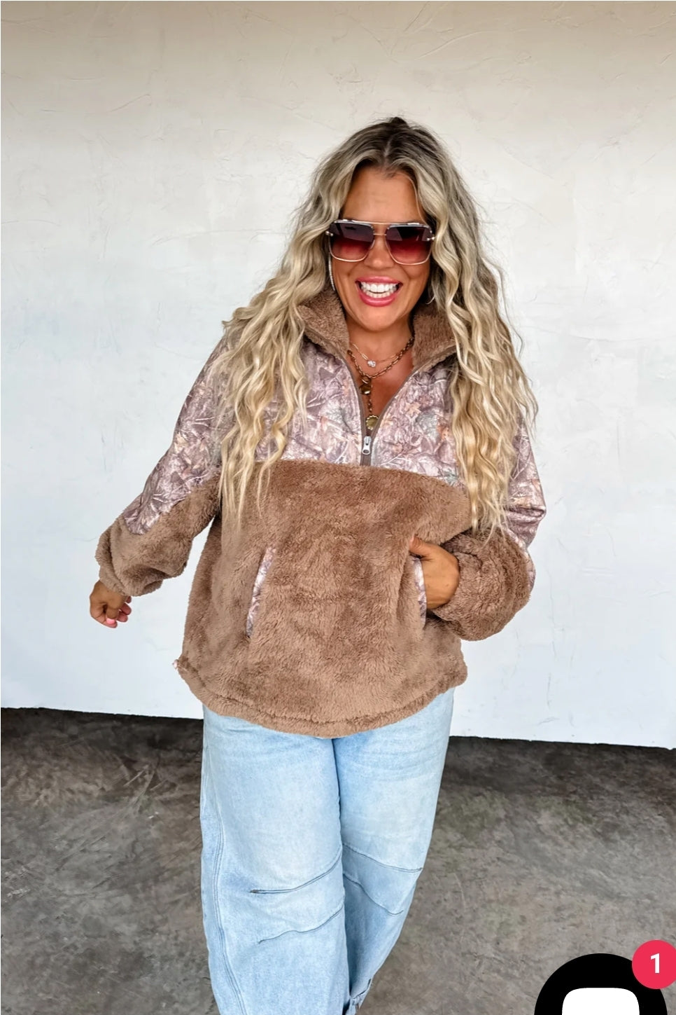 PREORDER- CAMO SHERPA PULLOVER