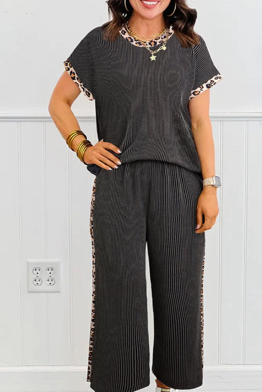 Corded Crop Pants Set