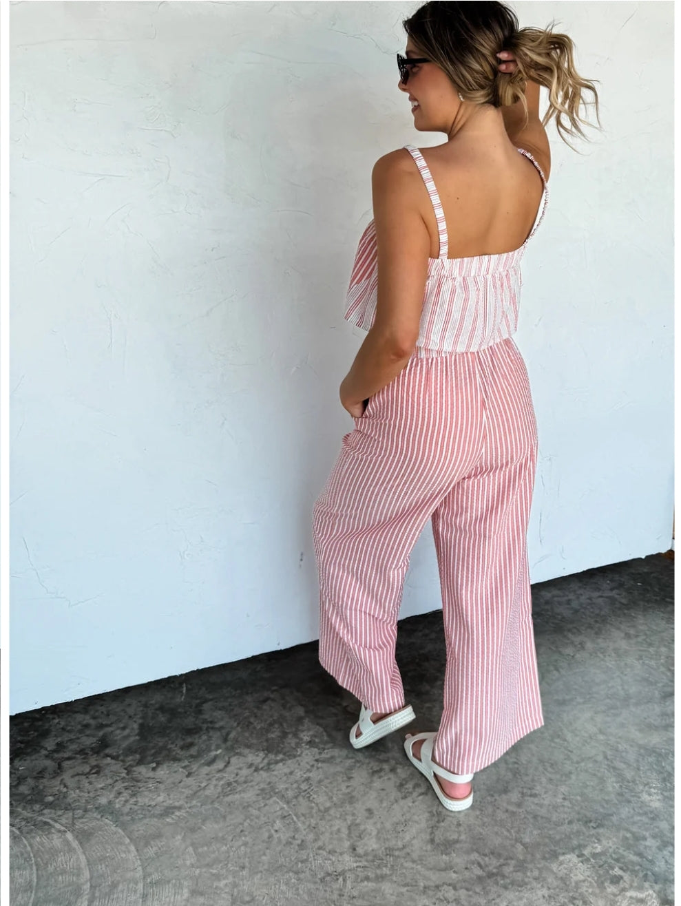 PREORDER- SEERSUCKER PANT SET