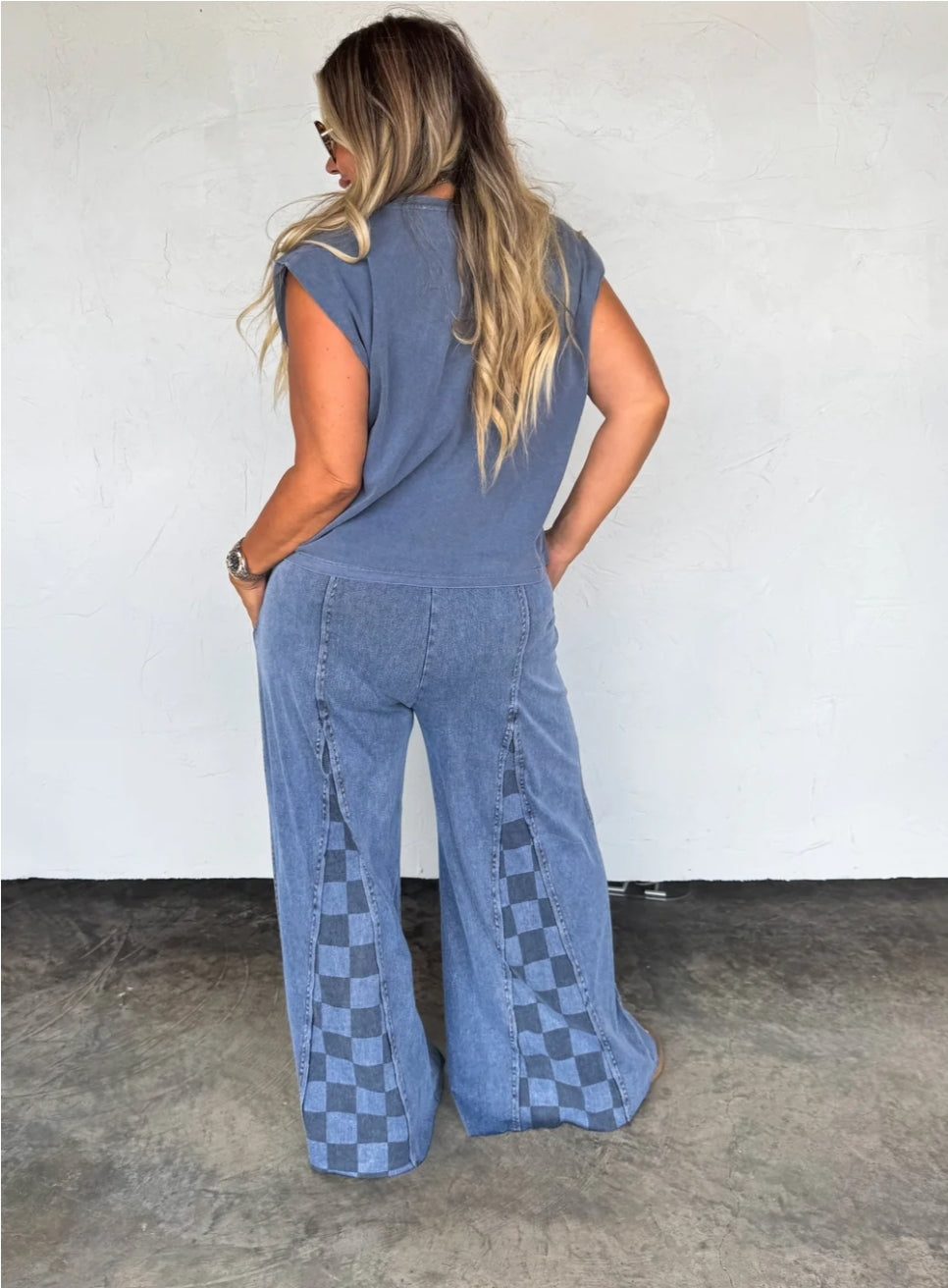 PREORDER- GROOVE ON CHECKER FLARE PANTS