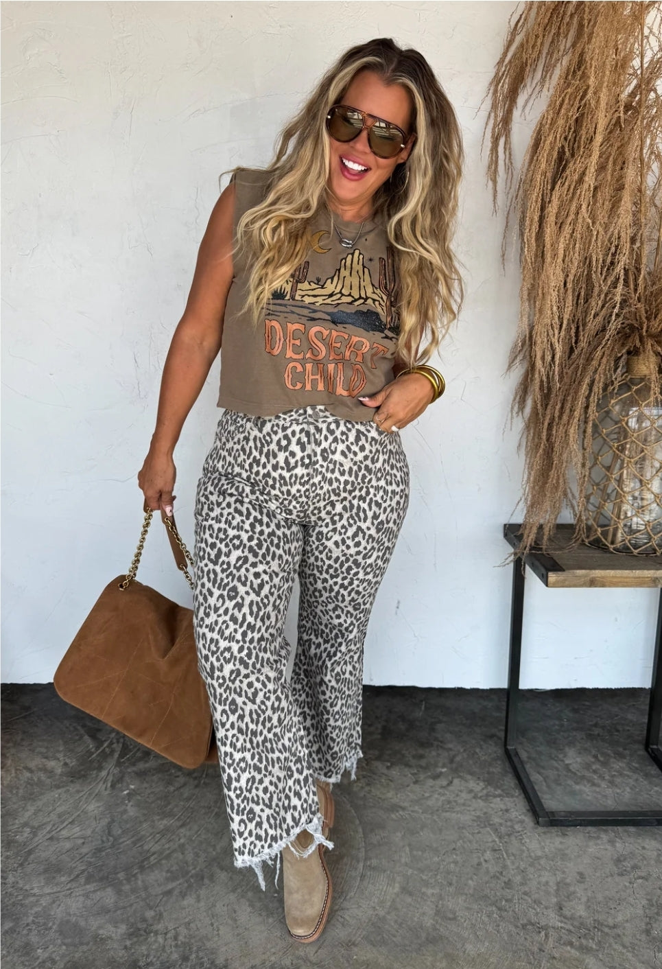 PREORDER- URBAN NON DISTRESSED CHEETAH JEAN-TUMMY CONTROL