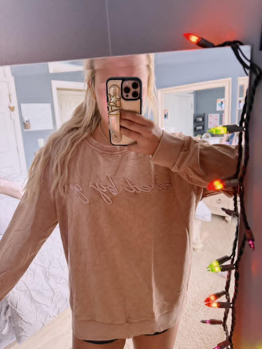 Saved by Grace Embroidery Sweatshirt *multiple colors*