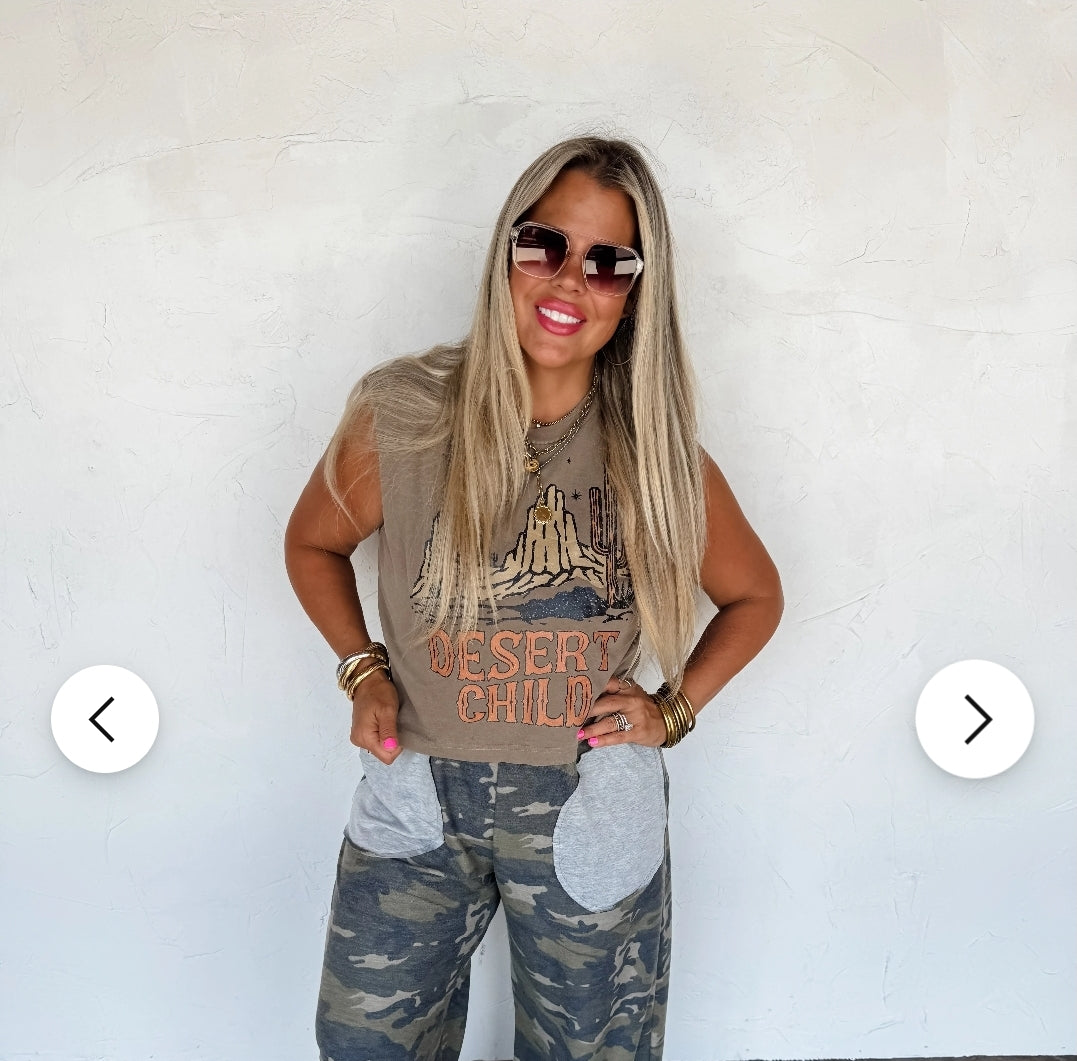 PREORDER- RICKI CAMO ROMPER