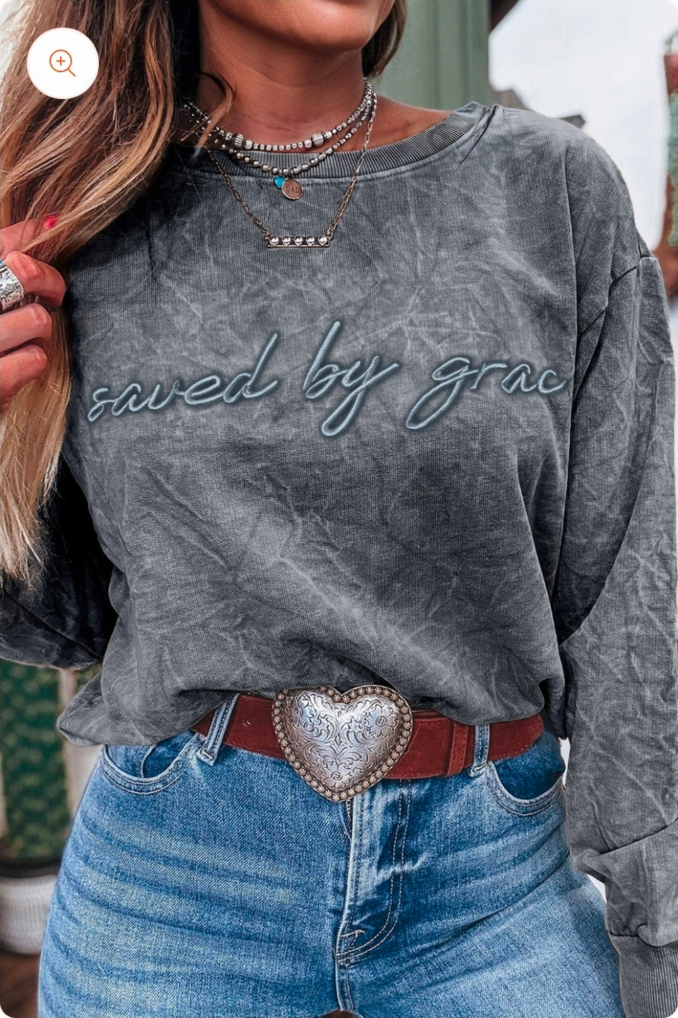 Saved by Grace Embroidery Sweatshirt *multiple colors*