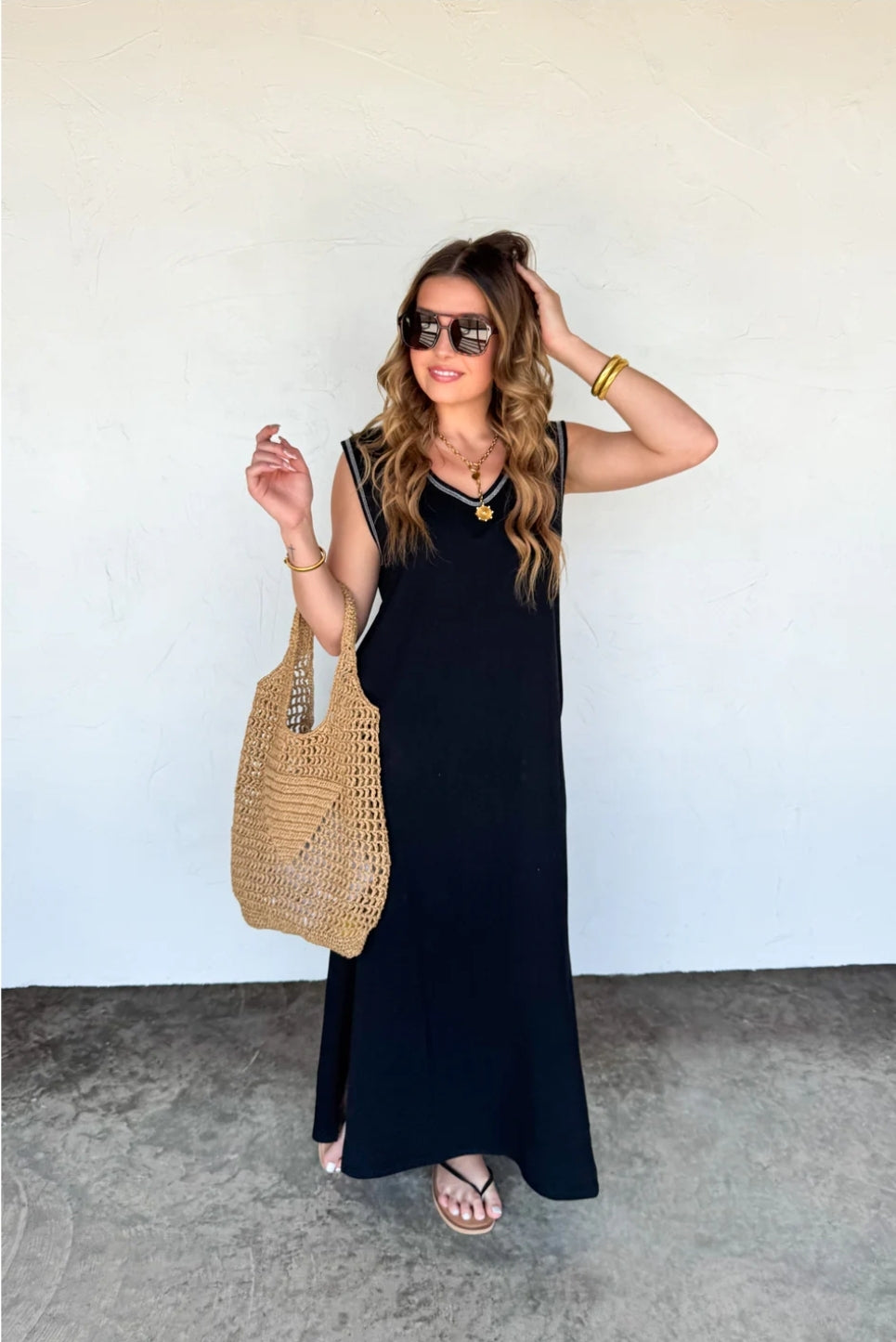 PREORDER- RELAXED SUMMER SPLIT HEM DRESS