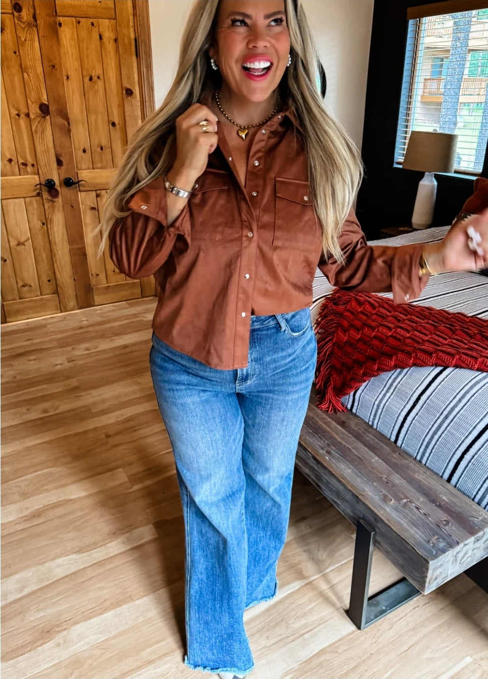 SUNDOWN SUEDE TOP