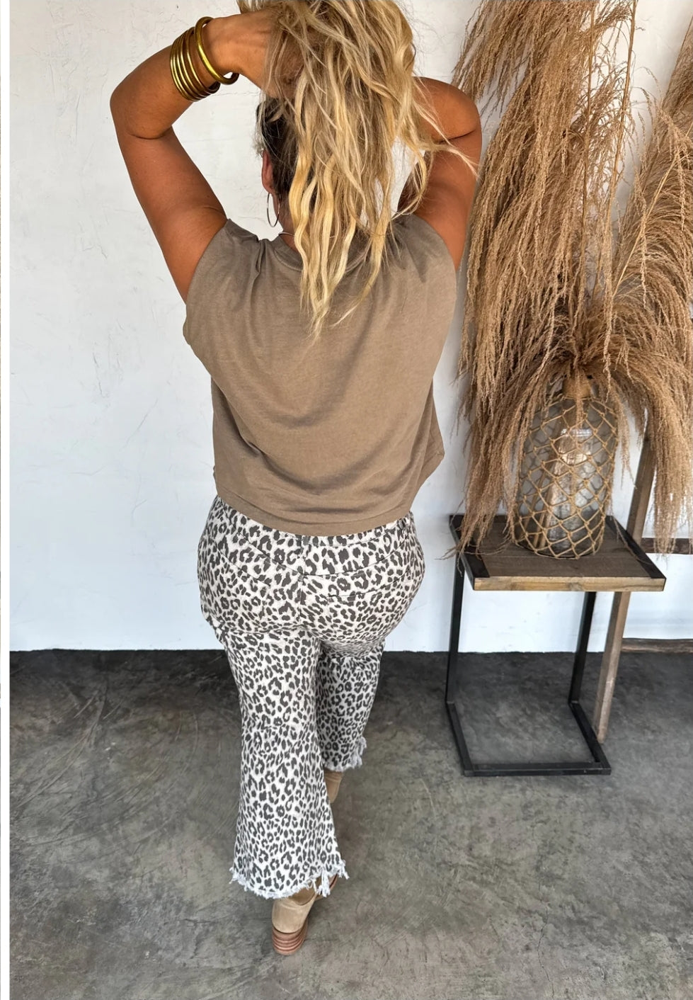 PREORDER- URBAN NON DISTRESSED CHEETAH JEAN-TUMMY CONTROL