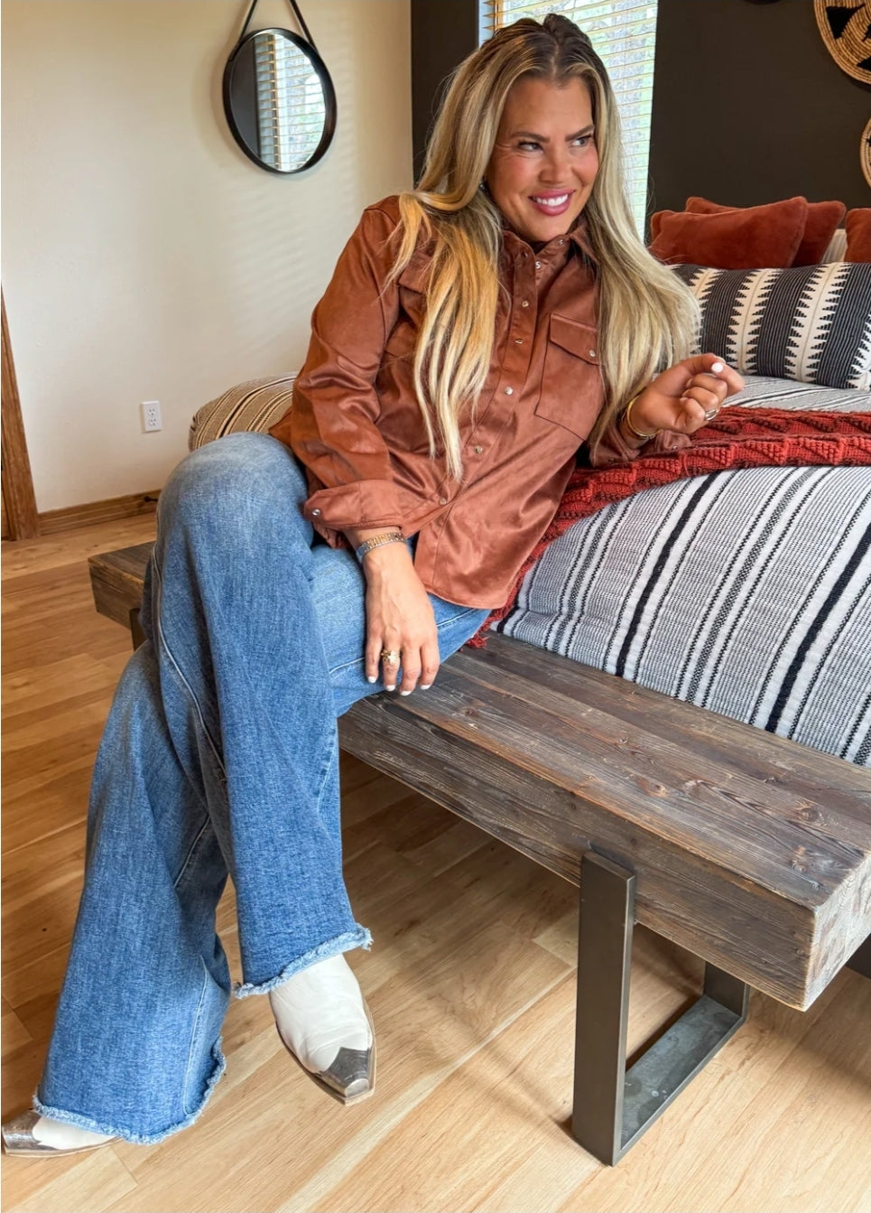 SUNDOWN SUEDE TOP