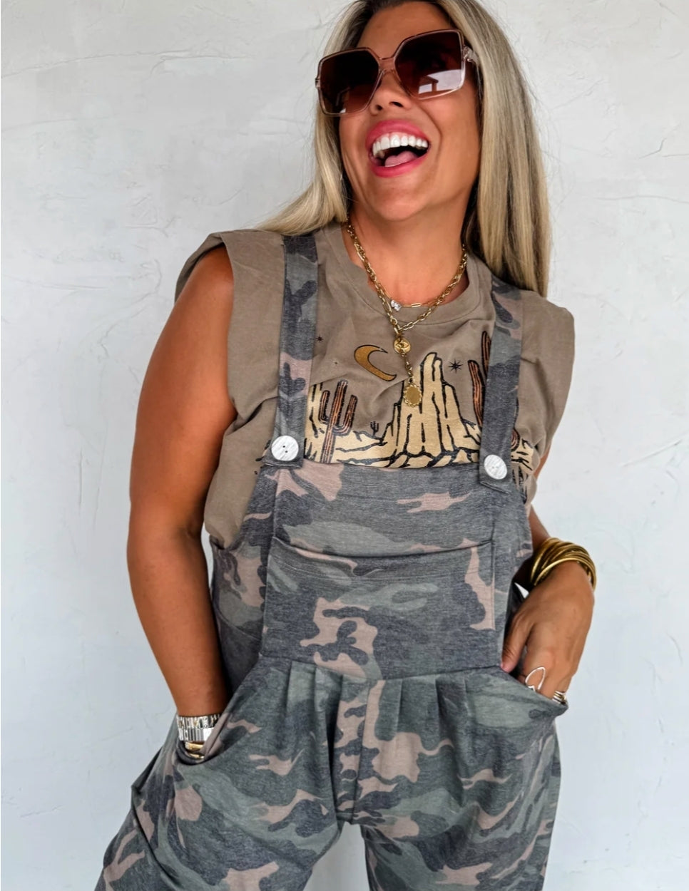 PREORDER- CAMO KARLI OVERALLS