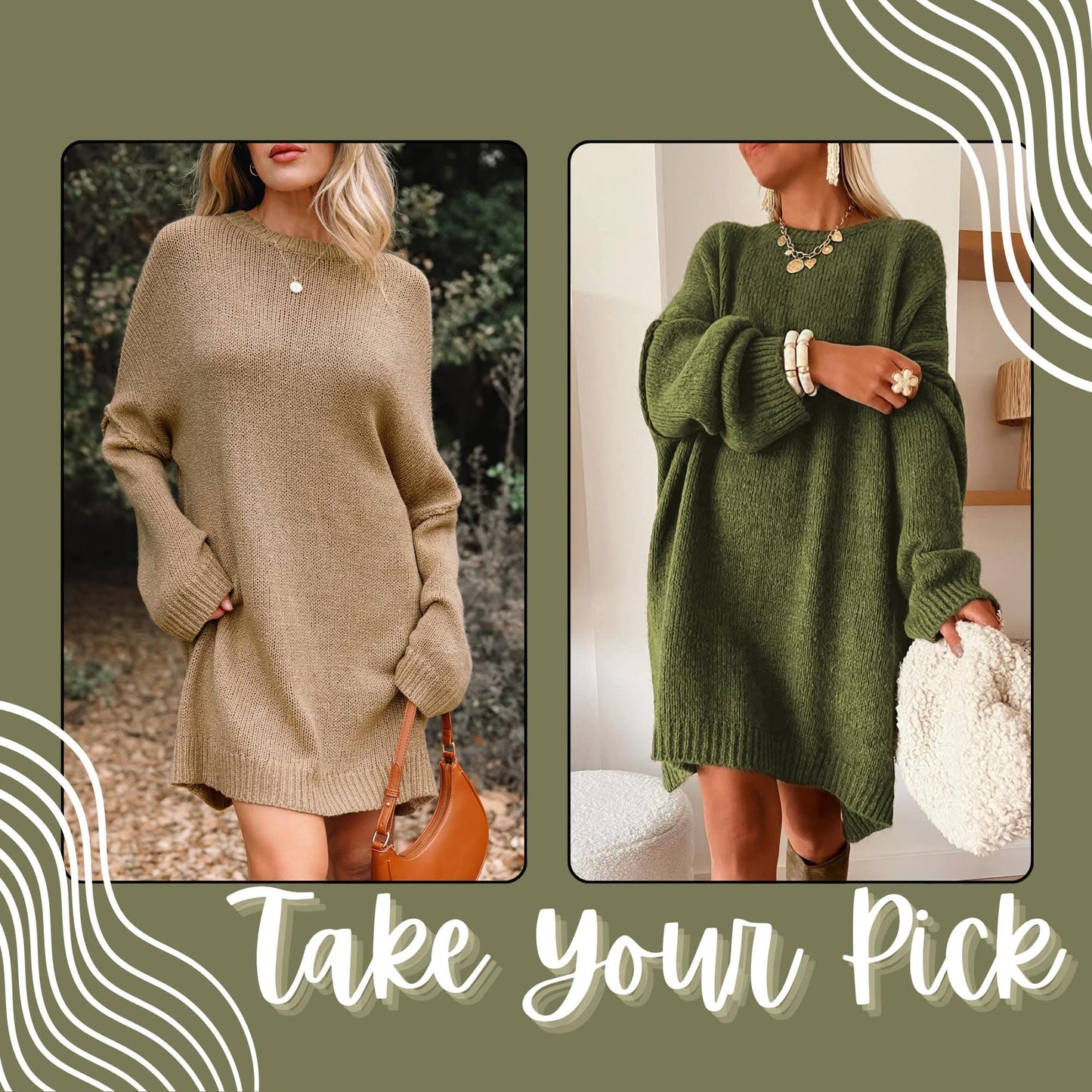 OVERSIZED FIT SWEATER DRESS