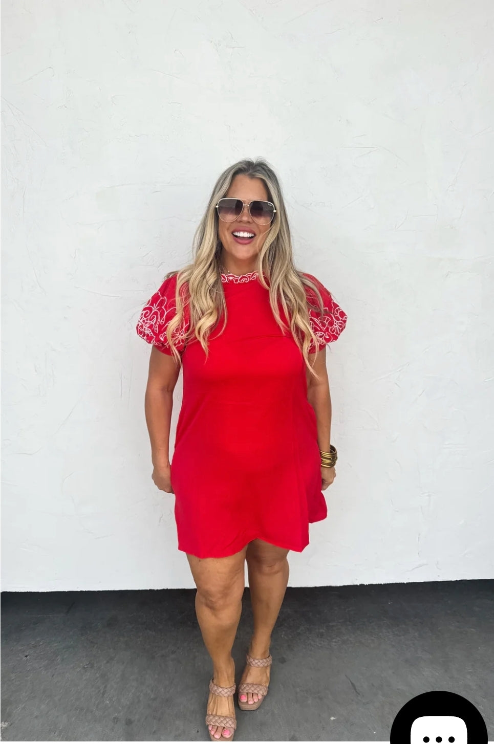 SPRING FORWARD EMBROIDERED DRESS