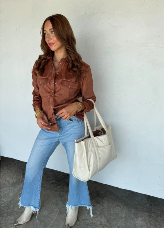 SUNDOWN SUEDE TOP