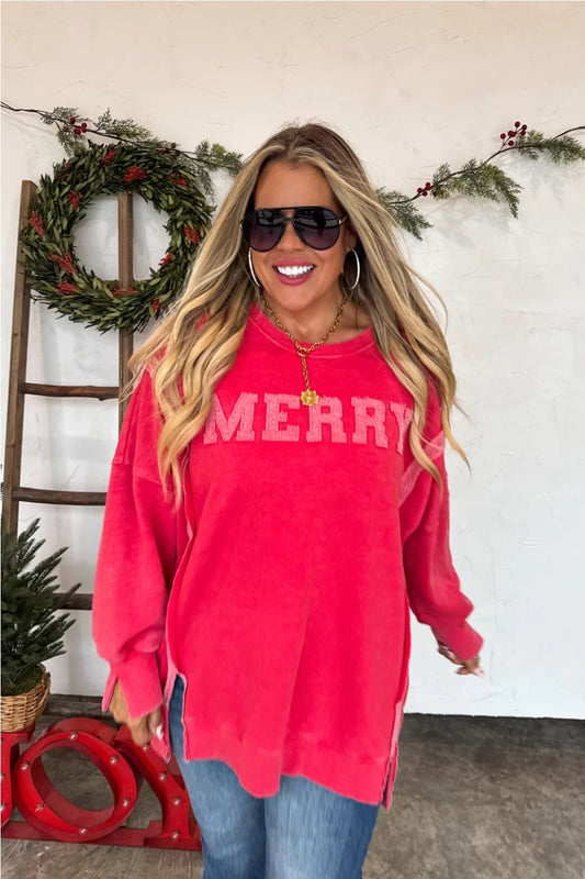 PREORDER- MERRY & HO HO HO CLASSIC CREW PULLOVER