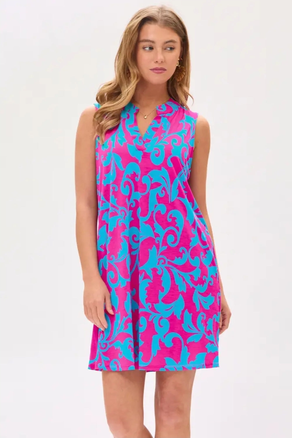 Mandarin Collar Tank Dress