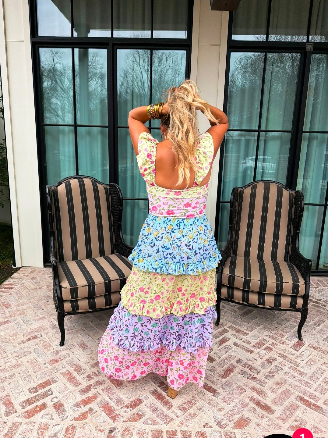 Floral Rainbow Swim Set