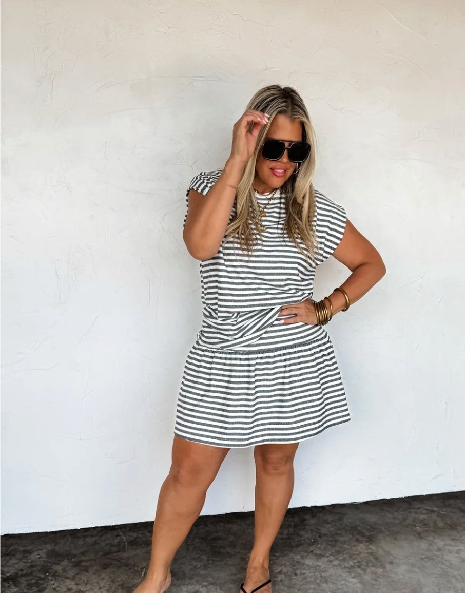 PREORDER- COASTAL STRIPES SKORT SET